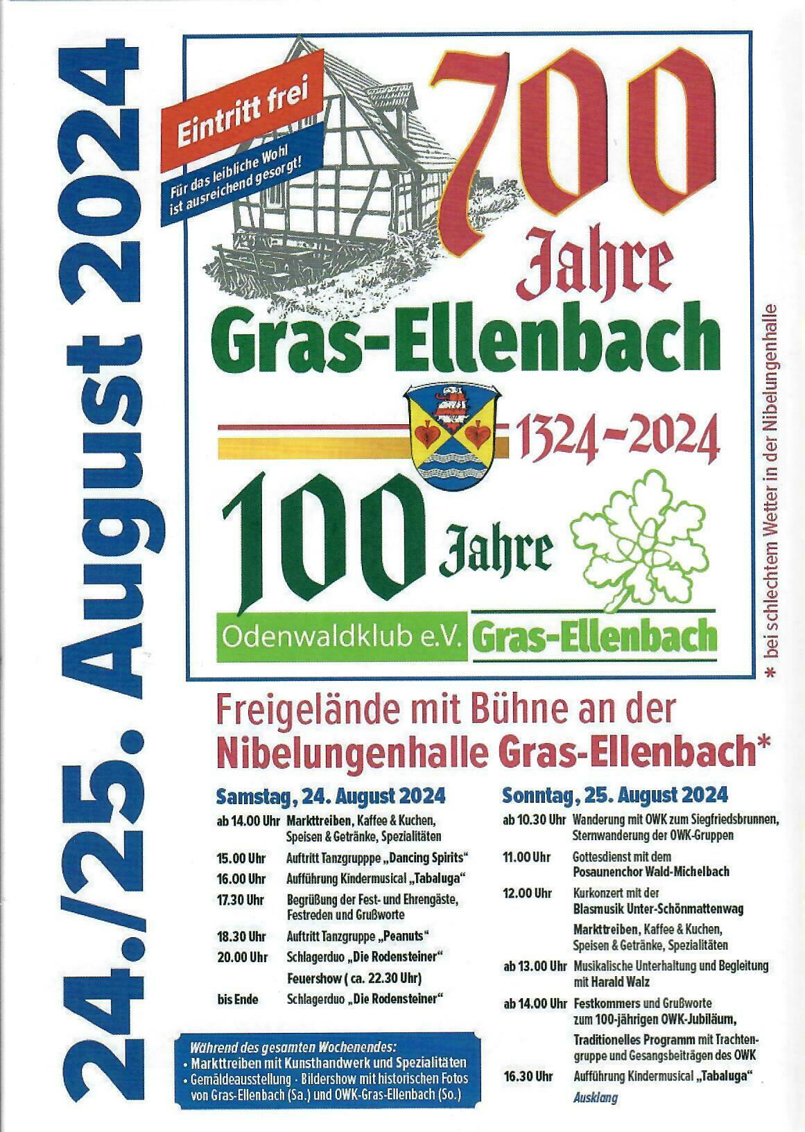 700 Jahre Gras-Ellenbach / 100 Jahre OWK